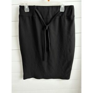 CLASSIC CONCEPTS Black Pencil Skirt with Tie Waist‎ XL